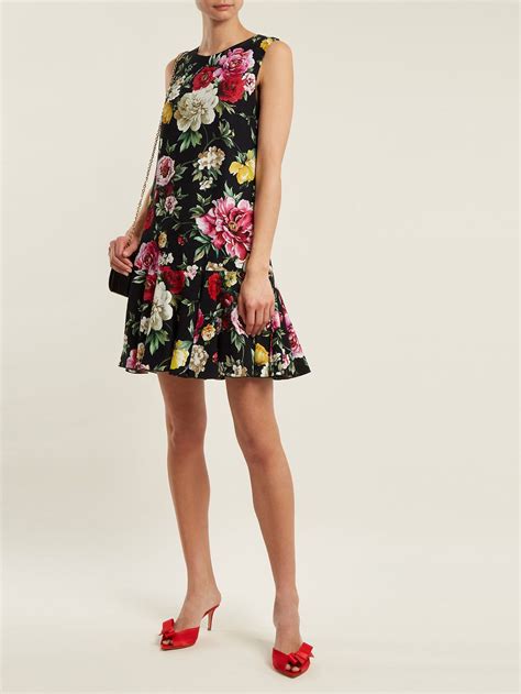 replica of dolce & gabbana floral print flared dress|is dolce gabbana genuine.